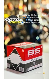 Resim Motomek PEUGEOT 125 Django Django 150 Django 50 SpeedFight 2 Tweet 125 UYUMLU BS BATTERY BTX7A-BS MOTOSİKLE 