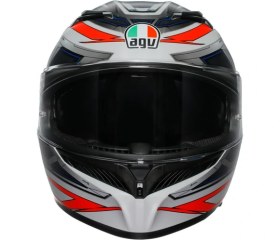 Resim AGV K3 MPLK Space Kapalı Kask (Mat Beyaz-Kırmızı) 