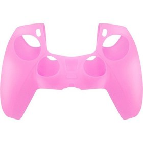 Resim Sony Playstation 5 Konsolu İçin Data Frog Koruyucu Kılıf Düz Renk Kaymaz Silikon Kapak - Pembe 