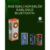 Resim Techno Stock RGB Işıklı Şeffaf Tasarım Kablosuz Bluetooth Hoparlör 