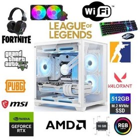 Resim MSI Dfs Gaming Eco 78X R7-5700X-B550M RTX-5060 8 GB 32 GB 1 TB Free Dos Masaüstü Oyuncu Bilgisayarı 