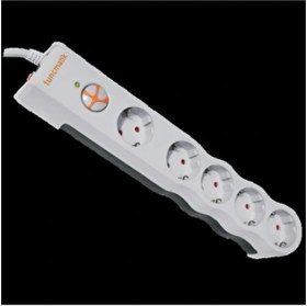 Resim Tunçmatik TSK6134 Powersurge 5'li 1050 Joule Beyaz Yerli Üretim 5 Prizli Akım Koruyucu 