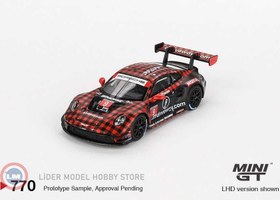 Resim 1:64 Mini GT 2023 Porsche 911 (992) GT3 R #9 GTD PRO PFAFF MOTORSPORTS SEBRING 12 HRS WINNER 
