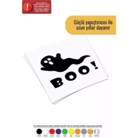 Resim Boo Uçan Hayalet - Araç, Oto, Laptop, Duvar Uyumlu Sticker 10 10 Cm 