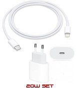 Resim PREPARE Iphone Şarj Seti 11-12-13-14 Pro Max Uyumlu Hızlı Şarj Aleti 20w Güç Adaptörü Ve Kablo 