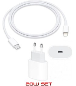 Resim PREPARE Iphone Şarj Seti 11-12-13-14 Pro Max Uyumlu Hızlı Şarj Aleti 20w Güç Adaptörü Ve Kablo 