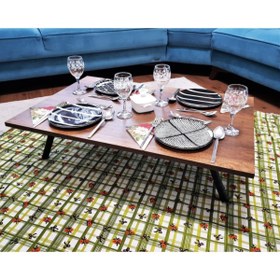 Resim Cosargroup Katlanır Yer Sofrası Hamur Açma Sunum Masası Ceviz 60x120 Cm 