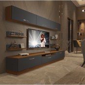 Resim Decoraktiv Trendstyle 8y Mdf Tv Ünitesi Tv Sehpası - Ceviz - Antrasit 