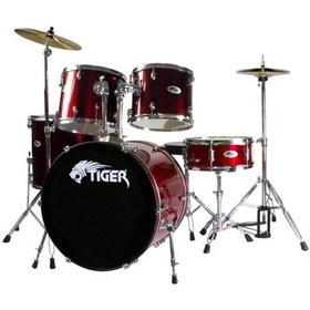 Resim Nemesis Xs1019w 51 Lık 20 Inc Ful Akustik Bateri Seti Bordo 