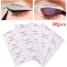 Resim 32 Çift Göz Makyaj Şablonu Etiketi, Eyeliner Şekil Kalıbı Yaması, Sahne Makyajı, Koku içermeyen, Dokumasız Göz Farı Yapışkanlı Eyeliner Kozmetik Göz Makyaj Yardımcısı Etiket Güzellik Aracı Dokuz kuyruklu Tilki Eyeliner, Uygulaması ve Çıkarması Kolay, Hızlı Makyaj, başlangıç için çok uygun 