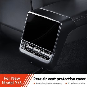 Resim For Tesla Model 3/Y Highland Arka Merkez Konsol Hava Çıkışı Kapak Vent Çıkışı Toz Kapak Araba Stil Aksesuarları için 