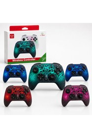 Resim YUES Işıklı Pro Controller | Switch / Switch Lite / PC / Android Uyumlu, Düşük Gecikme 