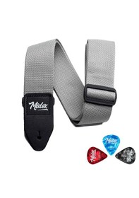 Resim Asm-26gry Gitar Omuz Askısı Gri Renk 89-155cm Pena Hediye 