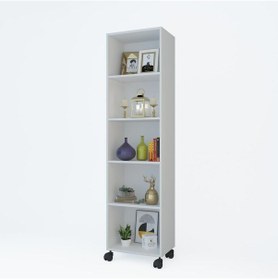 Resim Kenzlife kitaplık beril 188*060*020 byz tekerlekli mutfak dolabı 