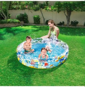 Resim Bestway 51005 Desenli Şişme Havuz 183 x 33 CM Çok Renkli 