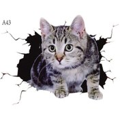 Resim Komik Araba Gövde Çıkartmaları Sevimli 3d Kedi Karikatür Araba Çıkartmaları A43 