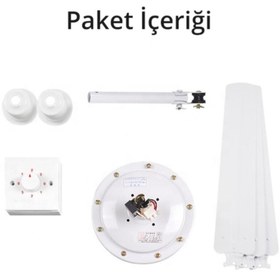 Resim End Tavan Vantilatörü 3 Kanatlı Tavan Vantilatörü Metal (3 Adet) 