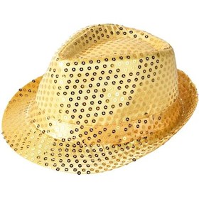 Resim Disko Star Altın Gold Payetli Fötr Şapka Yetişkin Boy - Dıgc-860256 18 