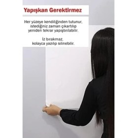 Resim Beyaz, 2 Adet Yapışkansız Tutunan, Statik, Inovatif, Pratik Yazı Tahtası, Elektrostatik Kağıt (Centimeters, 100 cm x 150 Cm) 