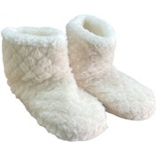 Resim Auris B2025001 KadÄ±n PeluÅ KÄ±ÅlÄ±k GÃ¼nlÃ¼k Ev Botu Bej Siyah 