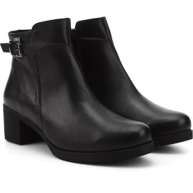 Resim Gönderi R Kadın Siyah Fermuarlı Kalın Topuklu Hakiki Deri Bot Gkzb13447453 Siyah 