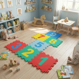 Resim Marsilyan- 9 Parça Sayılar Puzzle Yer Matı 