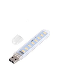 Resim Taşınabilir Mini USB Beyaz LED Lamba 8 Ledli 5730 SMD Kamp Stick 