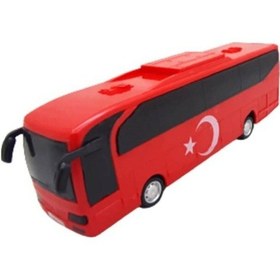 Resim Sürtmeli Türk Bayraklı Otobüs 