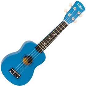 Resim Vintage Laka Rainbow Soprano Ukulele - Blue 