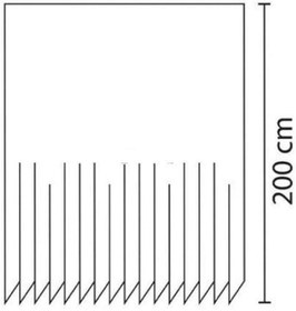 Resim Tropik Zethome Banyo Duş Perdesi 4597 Tek Kanat 1x120X200 