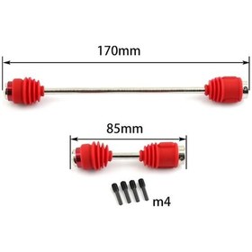 Resim Didadodo Traxxas Summit 1/10 Rc Araçlar İçin Kırmızı Metal Merkez Şaft Takımı - Ön Ve Arka Akslar Sürüş Aksları, Mükemmel Performans 