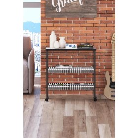 Resim Dehalimited Tekerlekli Dergilik Kumaş Raflı Çanta Gazetelik Kitaplık Çok Amaçlı Koltuk Yan Sehpa Sunumluk 