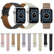 Resim Wondernest Uyumlu Watch Sones Saat Kordonu Desenli İos Hakiki Deri Çizgi 42mm Vg 