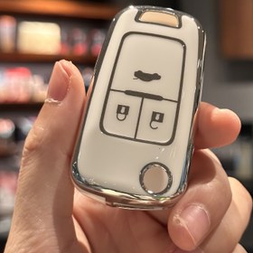 Resim Vauxhall Opel Astra Insignia Zafira Meriva Mokka Chevrolet Cruze Captiva Orlando Holden Araba Anahtar Kılıfı, TPU Malzeme, 2/3 Düğme, Flip Katlanabilir Tasarım, Evrensel Uyumluluk 