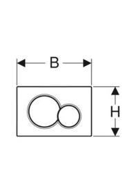 Resim Geberit Sigma01 115.770.la.5 Çift Basmalı Kumanda Paneli, Yeşil Sarı Yeşil 