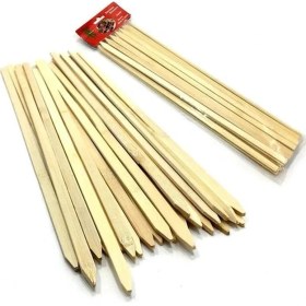 Resim Royaleks Bambu Adana Kebap Şişi Ahşap 25 Adet Yassı Çöp Şiş Kebap Şişi 30 cm 
