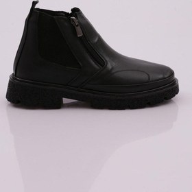 Resim Dgn 20300 Kadin Lastik Detayli Fermuarli Bot 20300-692-R1534 Siyah 