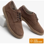 Resim Kadın Hakiki Deri Oxford Ayakkabı Bağcıklı Günlük Ayakkabı Alyen 