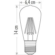 Resim Storemax 8W Rustik LED Ampul ST64 E27 