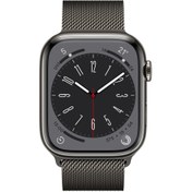 Resim Apple Watch Series 8 GPS + Cellular 45mm Çelik Kasa Akıllı Saat TR Garanti | Orijinal 