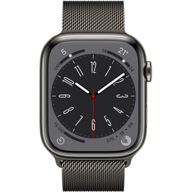 Resim Apple Watch Series 8 GPS + Cellular 45mm Çelik Kasa Akıllı Saat TR Garanti | Orijinal 