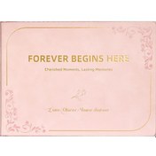 Resim Gaojunshop01 Pembe B5 Yatay Çizgili Düğün Anı Defteri Dıy Fotoğraf Albümü 