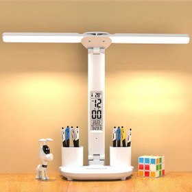 Resim ALFAGİFT Led Masa Üstü Lambası 7w Dokunmatik Standlı Çocuk Ders Kitap Çalışma Kalemlik Masa Lambası 