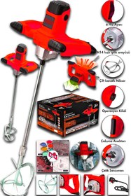 Resim stanrayf Alman 7800 wat Çelik Dişli Şanzıman Bakır Sargı Alçı Boya Ve Harç Karıştırıcı Mikser 