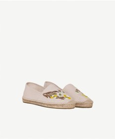 Resim Yargıcı Küçük Çiçek Desenli Nakış İşleme Espadril 26ykay4028x 006 Ekru 