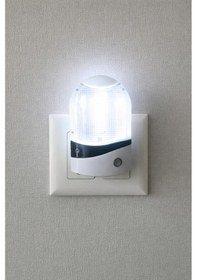 Resim Ulbay Gece Lambası Oval Siyah Şeritli Karanlıkta Otomatik Yanar Fotoselli 0.1w Siyah 