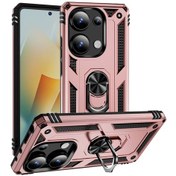 Resim Şok Geçirmez Tpu + Pc Telefon Kılıfı Gül Altın , Boyut:xiaomi Redmi İçin Note 13 Pro 4g Mor 