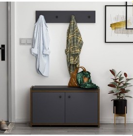 Resim Zen Askılıklı Ayakkabılık Antrasit - 2 / Antrasit Antrasit 