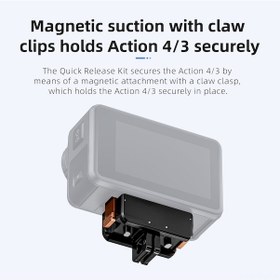 Resim Tenfowee Djı Osmo Action 4/3 İçin Manyetik Hızlı Çıkartma Aparatı - Titreşim Emici Ve Kaymaz Taban 