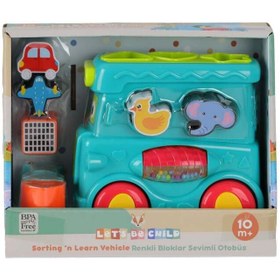 Resim isiltikidsmoda 31084 Lc Renkli Bloklar Sevimli Otobüs 
